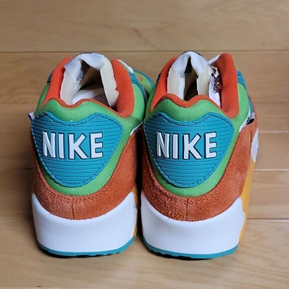 Nike Air Max 90 SE Running Club Roma Green Sail Orange Mens Shoe DC9336-300 - Picture 11 of 15